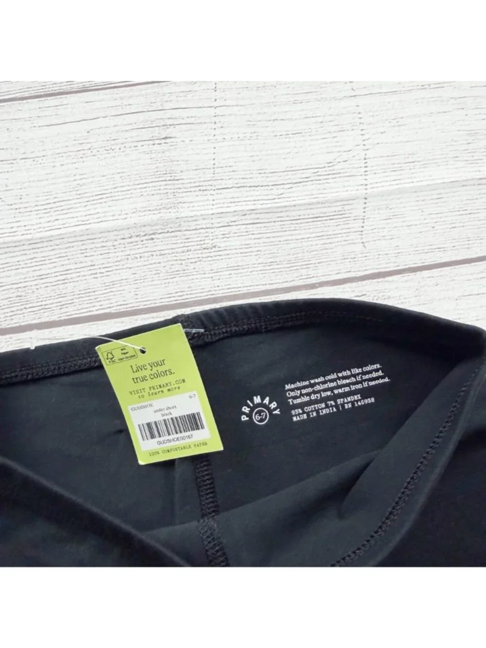 Primary Kids Soft Cotton Bike Cartwheel Shorts Black NWT 6-7